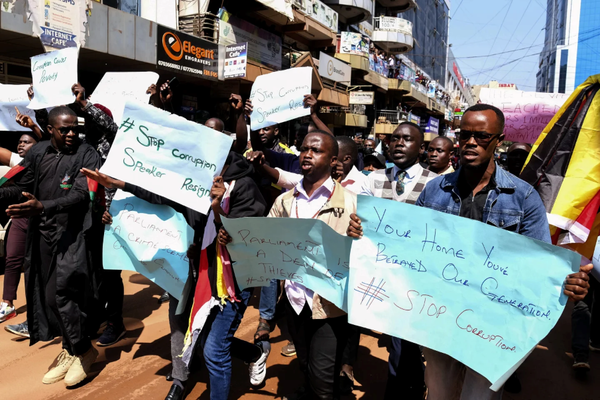 Ugandan Anti-Corruption Protesters Clash with Security Forces  as Top Officials are Accused of Stinking Corruption